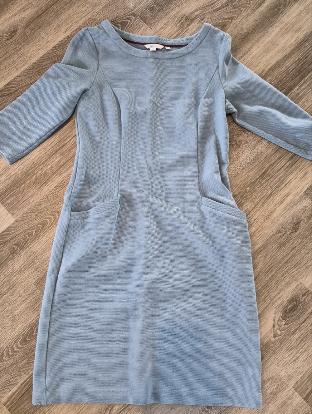 Boden Light Blue Ribbed Sheath Dress